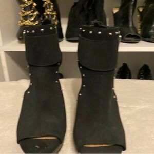 Chunky studded ankle bootie